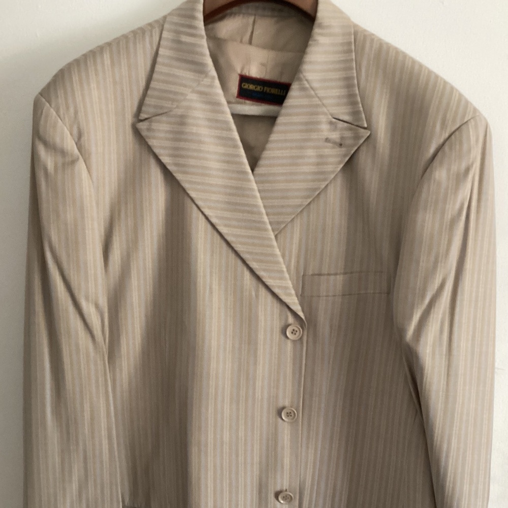 Mens Beige/Tan and Light Blue 3 pc suit!